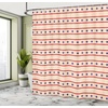 image:imageAmbesonne Prehistoric Country Shower Curtain Horizontal Borders Patriotic Stars Nostalgic Design Pattern Cloth Fabric Bathroom Decor Set with Hooks 69 W x 70 L Navy Blue Cream Red