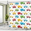 image:imageAmbesonne Whale Shower Curtain Mammal on Wavy Ocean Design Swimming to an Island Palm Trees Print Cloth Fabric Bathroom Decor Set with Hooks 69 W x 70 L Blue Pink and GreenOrange Green Blue