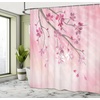 image:imageAmbesonne Whale Shower Curtain Mammal on Wavy Ocean Design Swimming to an Island Palm Trees Print Cloth Fabric Bathroom Decor Set with Hooks 69 W x 70 L Blue Pink and GreenPink Fuchsia