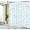 image:imageAmbesonne Whale Shower Curtain Mammal on Wavy Ocean Design Swimming to an Island Palm Trees Print Cloth Fabric Bathroom Decor Set with Hooks 69 W x 70 L Blue Pink and GreenPale Blue Aqua White