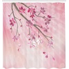 image:imageAmbesonne Whale Shower Curtain Mammal on Wavy Ocean Design Swimming to an Island Palm Trees Print Cloth Fabric Bathroom Decor Set with Hooks 69 W x 70 L Blue Pink and GreenPink Fuchsia