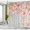 image:imageAmbesonne Whale Shower Curtain Mammal on Wavy Ocean Design Swimming to an Island Palm Trees Print Cloth Fabric Bathroom Decor Set with Hooks 69 W x 70 L Blue Pink and GreenBluegrey Coral