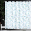 image:imageAmbesonne Whale Shower Curtain Mammal on Wavy Ocean Design Swimming to an Island Palm Trees Print Cloth Fabric Bathroom Decor Set with Hooks 69 W x 70 L Blue Pink and GreenPale Blue Aqua White