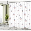 image:imageAmbesonne 4th of July Shower Curtain Scattered Stars with American Flag Motifs Independence Day Theme Cloth Fabric Bathroom Decor Set with Hooks 69 W x 75 L Ruby Navy Blue White