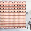 image:imageAmbesonne Prehistoric Country Shower Curtain Horizontal Borders Patriotic Stars Nostalgic Design Pattern Cloth Fabric Bathroom Decor Set with Hooks 69 W x 70 L Navy Blue Cream Red