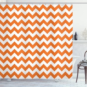 image:imageAmbesonne Grey and Teal Shower Curtain Mandala Ombre Colored Style Geometry Pattern with Flower Lines Display Art Cloth Fabric Bathroom Decor Set with Hooks 69 W x 75 L Teal and GreyWhite Orange