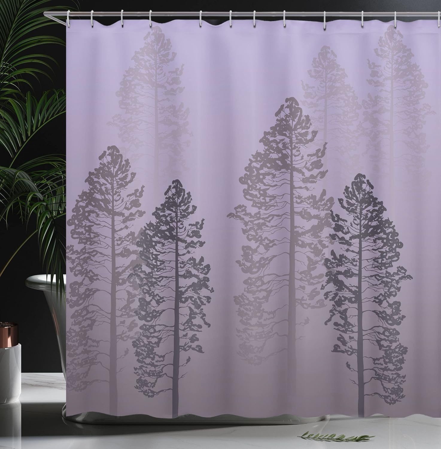 image:imageAmbesonne Hummingbirds Shower Curtain Tropical Flowers and Leaves Natural Foliage Vibrant Color Exotic Rainforest Cloth Fabric Bathroom Decor Set with Hooks 69 W x 70 L Soft Blue Coral GreenPale Lavender
