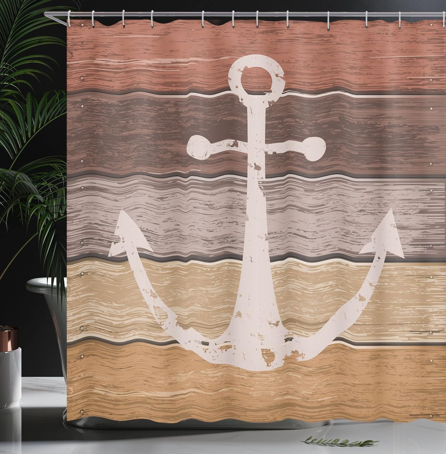 image:imageAmbesonne Hummingbirds Shower Curtain Tropical Flowers and Leaves Natural Foliage Vibrant Color Exotic Rainforest Cloth Fabric Bathroom Decor Set with Hooks 69 W x 70 L Soft Blue Coral GreenMustard Redbrown