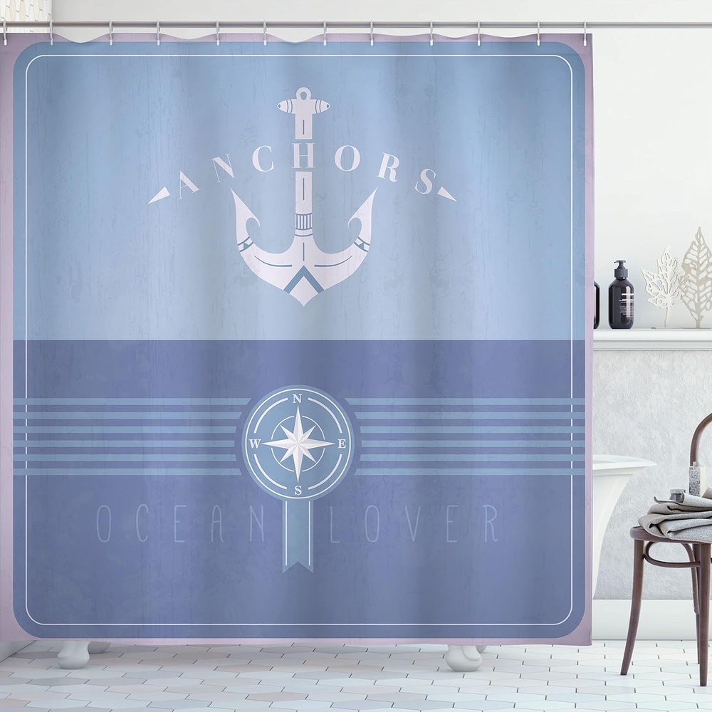 image:imageAmbesonne Hummingbirds Shower Curtain Tropical Flowers and Leaves Natural Foliage Vibrant Color Exotic Rainforest Cloth Fabric Bathroom Decor Set with Hooks 69 W x 70 L Soft Blue Coral GreenDark Ceil