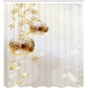 image:imageAmbesonne Deer Shower Curtain Colorful Animal Silhouette Various Christmas Elements Wooden Planks Theme Cloth Fabric Bathroom Decor Set with Hooks 69 W x 70 L Grey MulticolorWhite Yellow