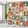 image:imageAmbesonne Deer Shower Curtain Colorful Animal Silhouette Various Christmas Elements Wooden Planks Theme Cloth Fabric Bathroom Decor Set with Hooks 69 W x 70 L Grey MulticolorVermilion