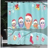 image:imageAmbesonne Deer Shower Curtain Colorful Animal Silhouette Various Christmas Elements Wooden Planks Theme Cloth Fabric Bathroom Decor Set with Hooks 69 W x 70 L Grey MulticolorMulti Color