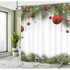 image:imageAmbesonne Deer Shower Curtain Colorful Animal Silhouette Various Christmas Elements Wooden Planks Theme Cloth Fabric Bathroom Decor Set with Hooks 69 W x 70 L Grey MulticolorGreen Silver White