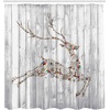 image:imageAmbesonne Deer Shower Curtain Colorful Animal Silhouette Various Christmas Elements Wooden Planks Theme Cloth Fabric Bathroom Decor Set with Hooks 69 W x 70 L Grey MulticolorGrey Multicolor