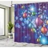 image:imageAmbesonne Deer Shower Curtain Colorful Animal Silhouette Various Christmas Elements Wooden Planks Theme Cloth Fabric Bathroom Decor Set with Hooks 69 W x 70 L Grey MulticolorIndigo
