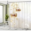 image:imageAmbesonne Deer Shower Curtain Colorful Animal Silhouette Various Christmas Elements Wooden Planks Theme Cloth Fabric Bathroom Decor Set with Hooks 69 W x 70 L Grey MulticolorWhite Yellow