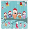 image:imageAmbesonne Deer Shower Curtain Colorful Animal Silhouette Various Christmas Elements Wooden Planks Theme Cloth Fabric Bathroom Decor Set with Hooks 69 W x 70 L Grey MulticolorMulti Color