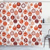 image:imageAmbesonne Deer Shower Curtain Colorful Animal Silhouette Various Christmas Elements Wooden Planks Theme Cloth Fabric Bathroom Decor Set with Hooks 69 W x 70 L Grey MulticolorWhite Vermilion