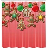 image:imageAmbesonne Deer Shower Curtain Colorful Animal Silhouette Various Christmas Elements Wooden Planks Theme Cloth Fabric Bathroom Decor Set with Hooks 69 W x 70 L Grey MulticolorPale Ruby