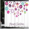 image:imageAmbesonne Deer Shower Curtain Colorful Animal Silhouette Various Christmas Elements Wooden Planks Theme Cloth Fabric Bathroom Decor Set with Hooks 69 W x 70 L Grey MulticolorPastel Magenta