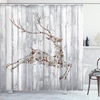 image:imageAmbesonne Deer Shower Curtain Colorful Animal Silhouette Various Christmas Elements Wooden Planks Theme Cloth Fabric Bathroom Decor Set with Hooks 69 W x 70 L Grey MulticolorGrey Multicolor