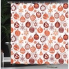 image:imageAmbesonne Deer Shower Curtain Colorful Animal Silhouette Various Christmas Elements Wooden Planks Theme Cloth Fabric Bathroom Decor Set with Hooks 69 W x 70 L Grey MulticolorWhite Vermilion