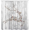image:imageAmbesonne Deer Shower Curtain Colorful Animal Silhouette Various Christmas Elements Wooden Planks Theme Cloth Fabric Bathroom Decor Set with Hooks 69 W x 70 L Grey MulticolorGrey Multicolor