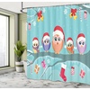 image:imageAmbesonne Deer Shower Curtain Colorful Animal Silhouette Various Christmas Elements Wooden Planks Theme Cloth Fabric Bathroom Decor Set with Hooks 69 W x 70 L Grey MulticolorMulti Color