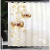 image:imageAmbesonne Deer Shower Curtain Colorful Animal Silhouette Various Christmas Elements Wooden Planks Theme Cloth Fabric Bathroom Decor Set with Hooks 69 W x 70 L Grey MulticolorWhite Yellow