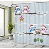 image:imageAmbesonne Deer Shower Curtain Colorful Animal Silhouette Various Christmas Elements Wooden Planks Theme Cloth Fabric Bathroom Decor Set with Hooks 69 W x 70 L Grey MulticolorGrey