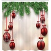 image:imageAmbesonne Deer Shower Curtain Colorful Animal Silhouette Various Christmas Elements Wooden Planks Theme Cloth Fabric Bathroom Decor Set with Hooks 69 W x 70 L Grey MulticolorGreen and Red