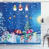 image:imageAmbesonne Deer Shower Curtain Colorful Animal Silhouette Various Christmas Elements Wooden Planks Theme Cloth Fabric Bathroom Decor Set with Hooks 69 W x 70 L Grey MulticolorMulticolor Green