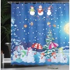 image:imageAmbesonne Deer Shower Curtain Colorful Animal Silhouette Various Christmas Elements Wooden Planks Theme Cloth Fabric Bathroom Decor Set with Hooks 69 W x 70 L Grey MulticolorMulticolor Green