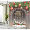 image:imageAmbesonne Deer Shower Curtain Colorful Animal Silhouette Various Christmas Elements Wooden Planks Theme Cloth Fabric Bathroom Decor Set with Hooks 69 W x 70 L Grey MulticolorRed Green