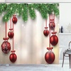 image:imageAmbesonne Deer Shower Curtain Colorful Animal Silhouette Various Christmas Elements Wooden Planks Theme Cloth Fabric Bathroom Decor Set with Hooks 69 W x 70 L Grey MulticolorGreen and Red
