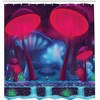 image:imageAmbesonne Flamingo Shower Curtain Serene Birds Surreal and Peaceful Nature Scenery Forest and Lake Cloth Fabric Bathroom Decor Set with Hooks 69 W x 70 L Soft Pink and Lime GreenBlue Red