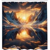 image:imageAmbesonne Flamingo Shower Curtain Serene Birds Surreal and Peaceful Nature Scenery Forest and Lake Cloth Fabric Bathroom Decor Set with Hooks 69 W x 70 L Soft Pink and Lime GreenOrange and Dark Blue