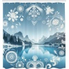 image:imageAmbesonne Flamingo Shower Curtain Serene Birds Surreal and Peaceful Nature Scenery Forest and Lake Cloth Fabric Bathroom Decor Set with Hooks 69 W x 70 L Soft Pink and Lime GreenSlate Blue Sky Blue