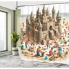 image:imageAmbesonne Flamingo Shower Curtain Serene Birds Surreal and Peaceful Nature Scenery Forest and Lake Cloth Fabric Bathroom Decor Set with Hooks 69 W x 70 L Soft Pink and Lime GreenCamel Burnt Orange