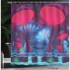 image:imageAmbesonne Flamingo Shower Curtain Serene Birds Surreal and Peaceful Nature Scenery Forest and Lake Cloth Fabric Bathroom Decor Set with Hooks 69 W x 70 L Soft Pink and Lime GreenBlue Red