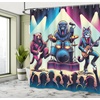 image:imageAmbesonne Flamingo Shower Curtain Serene Birds Surreal and Peaceful Nature Scenery Forest and Lake Cloth Fabric Bathroom Decor Set with Hooks 69 W x 70 L Soft Pink and Lime GreenFuchsia Blue Peach
