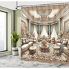 image:imageAmbesonne Flamingo Shower Curtain Serene Birds Surreal and Peaceful Nature Scenery Forest and Lake Cloth Fabric Bathroom Decor Set with Hooks 69 W x 70 L Soft Pink and Lime GreenEcru Seafoam and Cocoa