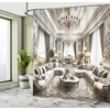 image:imageAmbesonne Flamingo Shower Curtain Serene Birds Surreal and Peaceful Nature Scenery Forest and Lake Cloth Fabric Bathroom Decor Set with Hooks 69 W x 70 L Soft Pink and Lime GreenCoconut and Off White