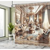 image:imageAmbesonne Flamingo Shower Curtain Serene Birds Surreal and Peaceful Nature Scenery Forest and Lake Cloth Fabric Bathroom Decor Set with Hooks 69 W x 70 L Soft Pink and Lime GreenGinger and Blue