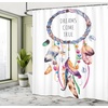 image:imageAmbesonne Hummingbirds Shower Curtain Tropical Flowers and Leaves Natural Foliage Vibrant Color Exotic Rainforest Cloth Fabric Bathroom Decor Set with Hooks 69 W x 70 L Soft Blue Coral GreenCeil Blue Multicolor