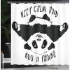 image:imageAmbesonne Hummingbirds Shower Curtain Tropical Flowers and Leaves Natural Foliage Vibrant Color Exotic Rainforest Cloth Fabric Bathroom Decor Set with Hooks 69 W x 70 L Soft Blue Coral GreenWhite Charcoal Grey