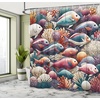 image:imageAmbesonne Pink Shower Curtain Tropical Feels Cheetah Animal Pattern with Bohemian Polka Dotted Backdrop Cloth Fabric Bathroom Decor Set with Hooks 69 W x 70 L Mustard Pale Rose GreyPlum Orange and Teal