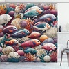 image:imageAmbesonne Pink Shower Curtain Tropical Feels Cheetah Animal Pattern with Bohemian Polka Dotted Backdrop Cloth Fabric Bathroom Decor Set with Hooks 69 W x 70 L Mustard Pale Rose GreyPlum Orange and Teal