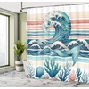 image:imageAmbesonne Pink Shower Curtain Tropical Feels Cheetah Animal Pattern with Bohemian Polka Dotted Backdrop Cloth Fabric Bathroom Decor Set with Hooks 69 W x 70 L Mustard Pale Rose GreyTeal Pale Ruby Blue