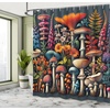 image:imageAmbesonne Pink Shower Curtain Tropical Feels Cheetah Animal Pattern with Bohemian Polka Dotted Backdrop Cloth Fabric Bathroom Decor Set with Hooks 69 W x 70 L Mustard Pale Rose GreyDark Blue Grey and Multicolor
